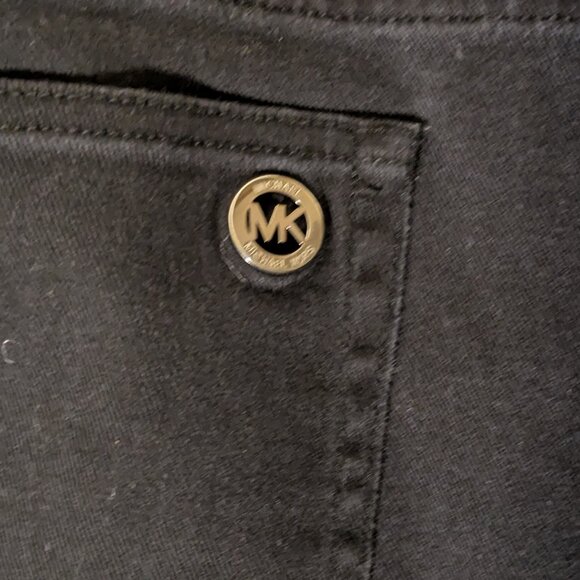 Michael Kors Crop Wide Leg Black Denim - Picture 4 of 4